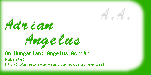 adrian angelus business card